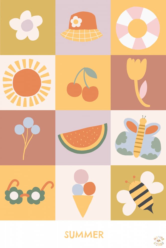 Happy Summer Elements by Menina Lisboa — canvas wall art