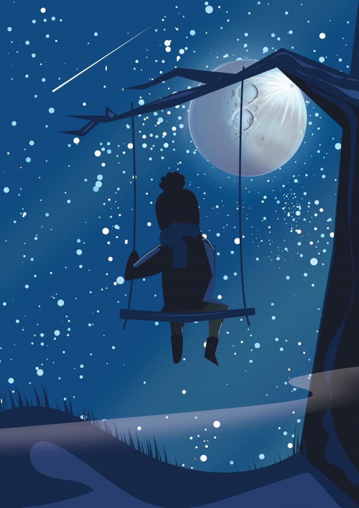 Sitting On A Swing by Nicholas — canvas wall art