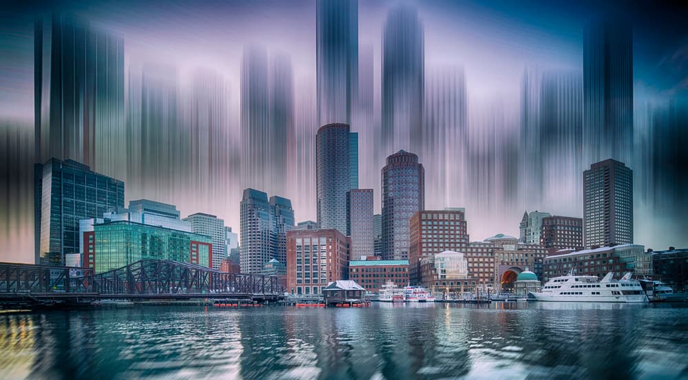 Boston City Motion by C.S. Tjandra — canvas wall art