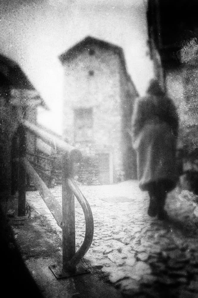 Solitary Walk Old Town by Enrico Facchetti — canvas wall art