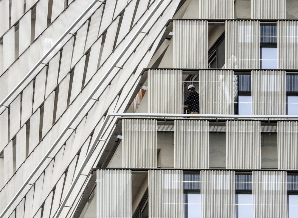Modern Geometric Facade by HAN dong hee — canvas wall art