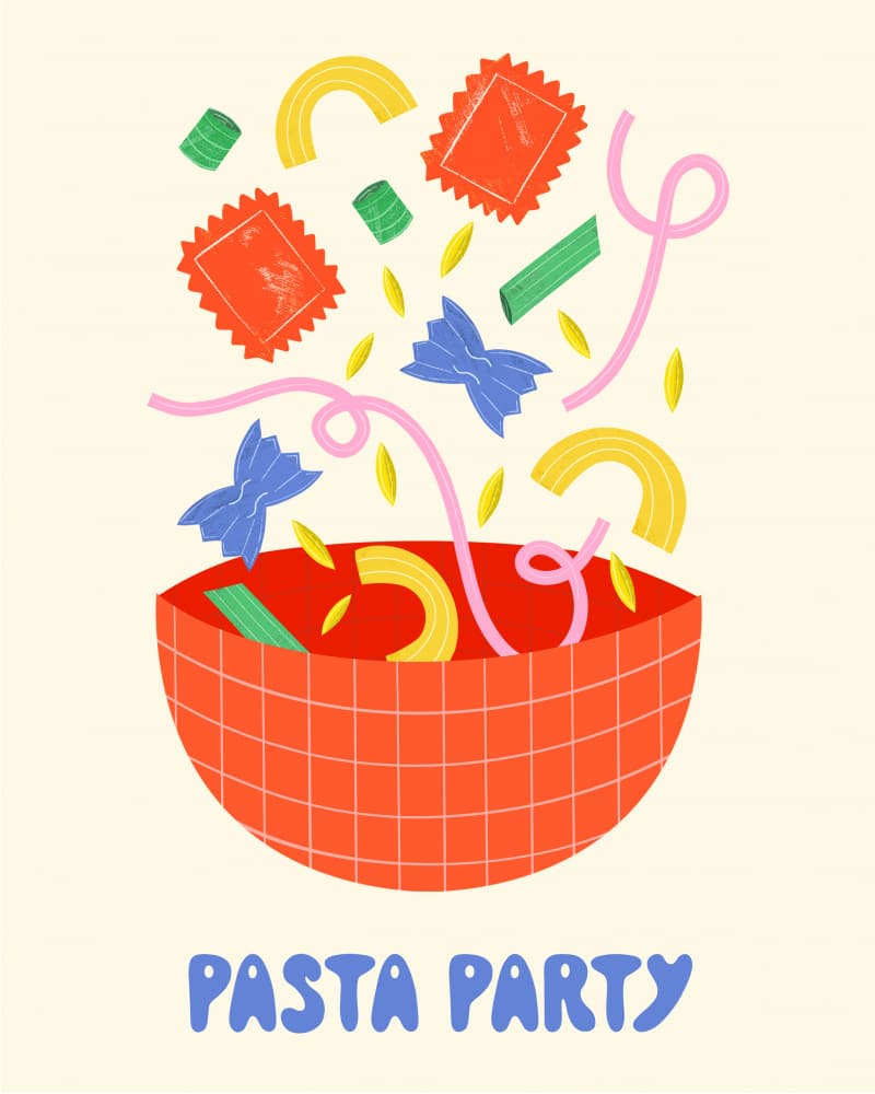 Pasta Party by Melissa Donne — canvas wall art