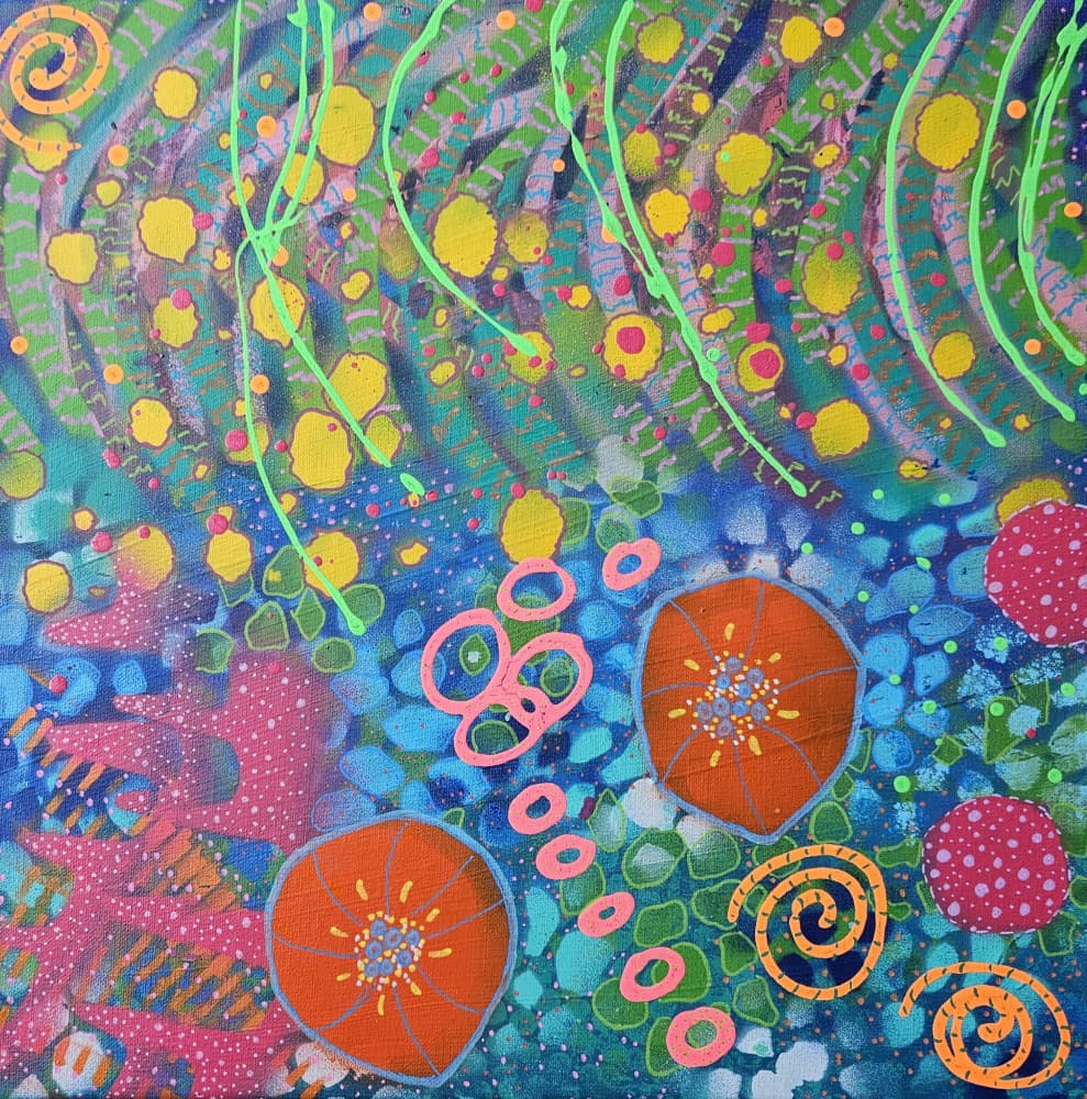 Vibrant Underwater Garden by Olea Huuska — canvas wall art