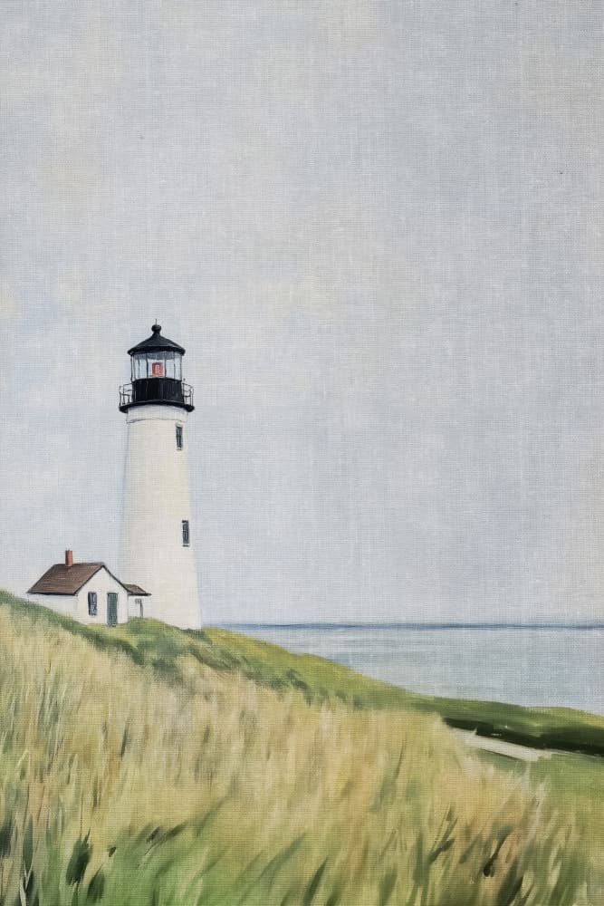 Lighthouse on Grassy Dunes