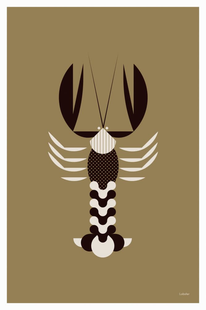Geometric Lobster by Studio Soleil — canvas wall art