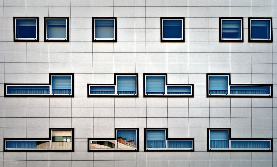 Geometric Window Facade by Carlos Costa — canvas wall art