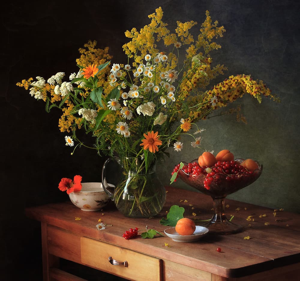 Summer Wildflower Still Life by Tatyana Skorokhod — canvas wall art
