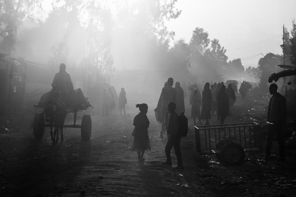 Misty Morning Street Scene by António Carreira — canvas wall art