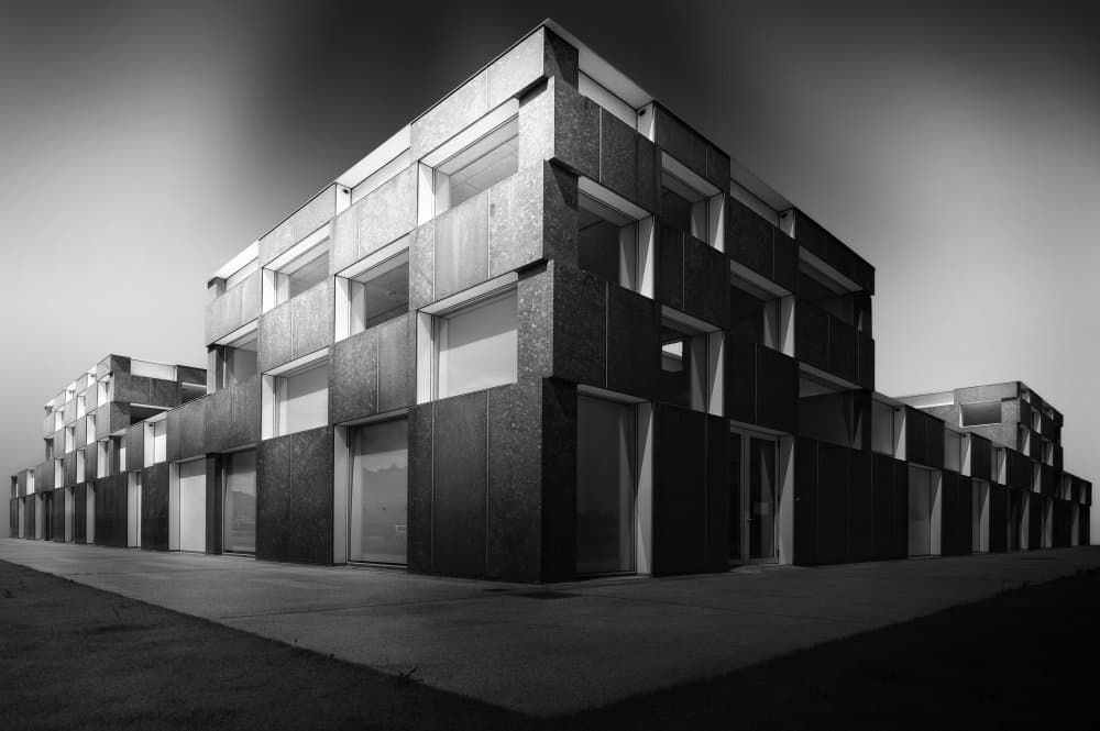 Sleek Modern Architecture by Akira TAKAUE — canvas wall art