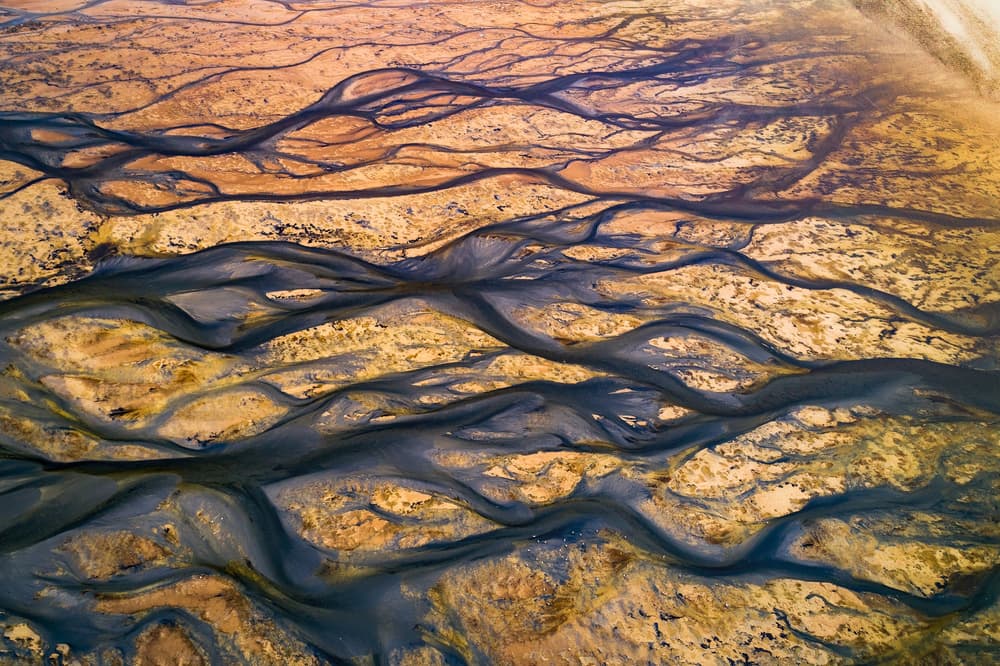 Braided River Channels by Faisal ALnomas — canvas wall art