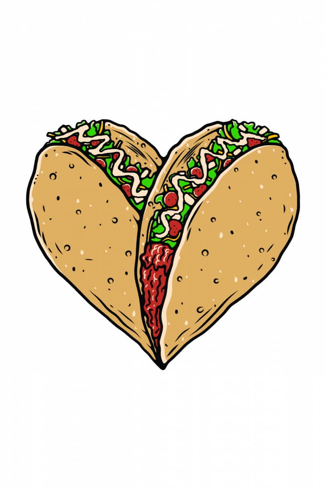 Taco Love Heart by jay stanley — canvas wall art
