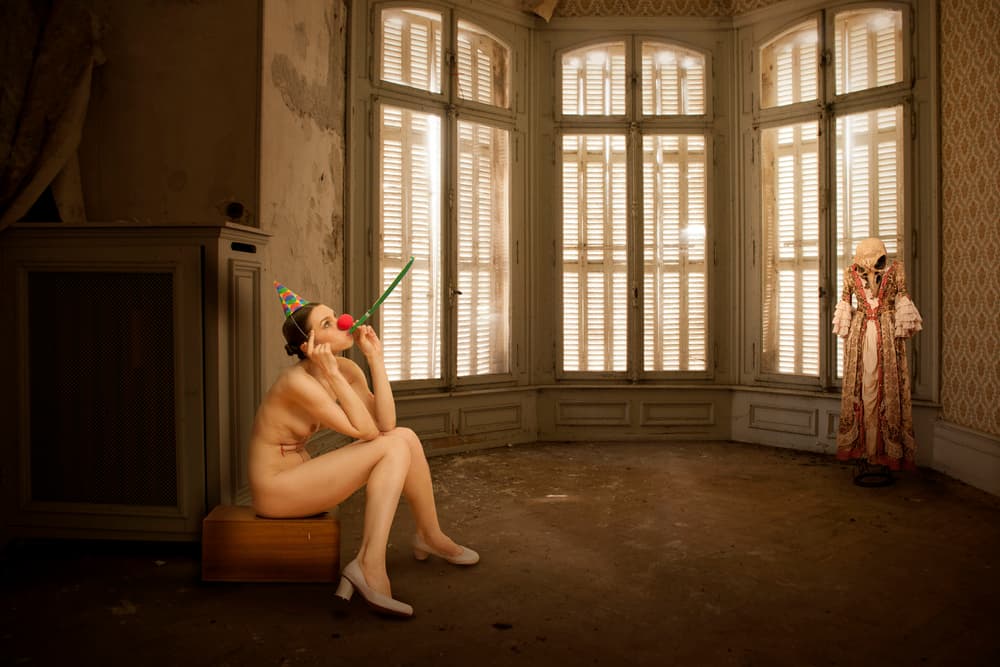 Nude Clown Party by Christine von Diepenbroek — canvas wall art