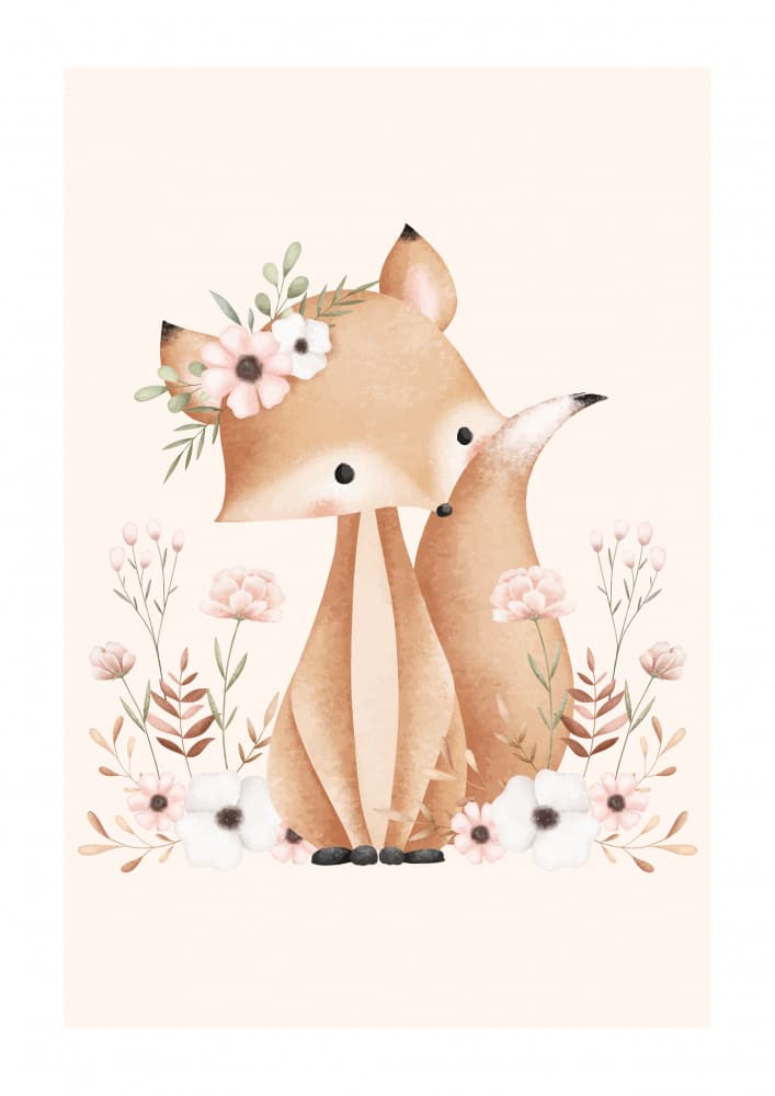 Sweet Woodland Foxes by Saskia Michele — canvas wall art