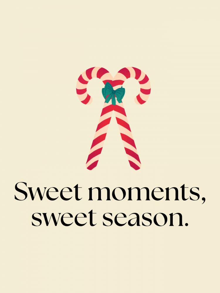 Festive Candy Canes by Elizabeth C — canvas wall art