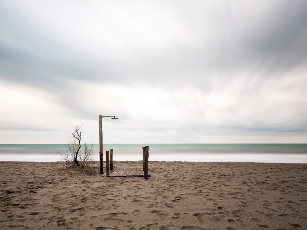 Rustic Beach Shower by Massimo Della Latta — canvas wall art