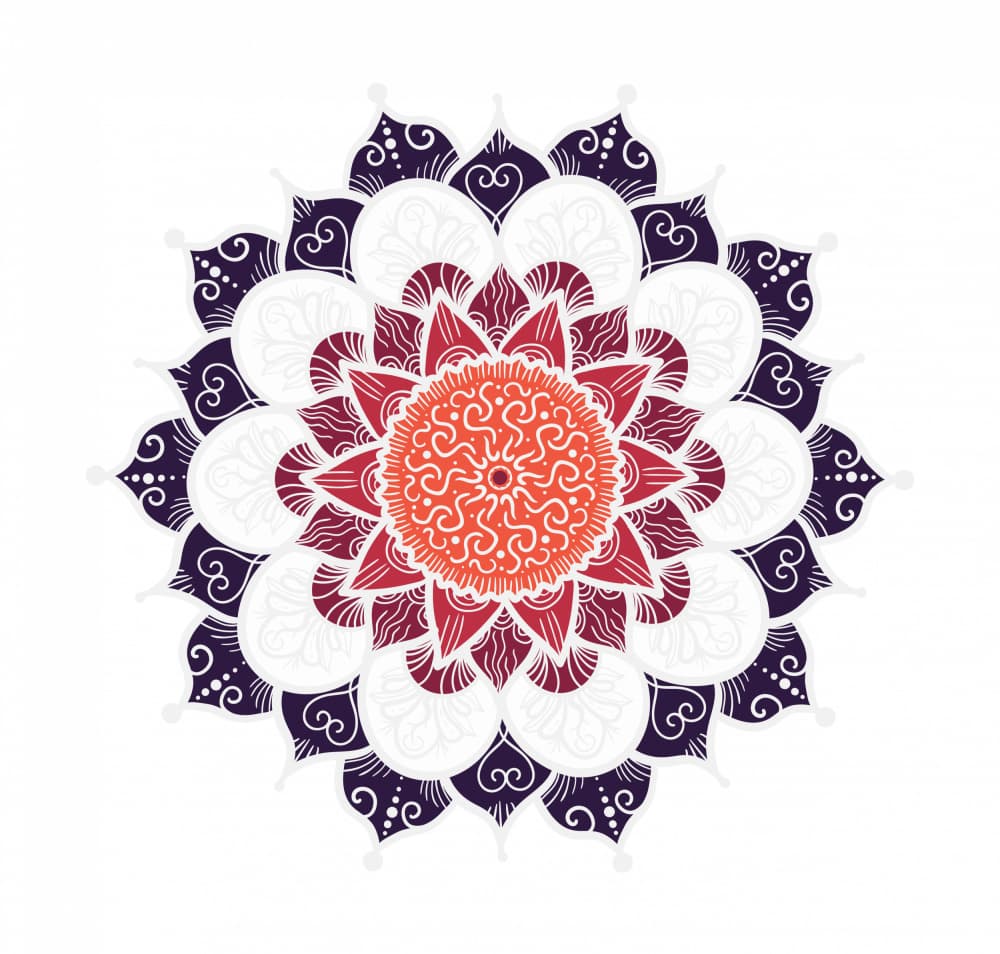 Vibrant Floral Mandala by Marika Barsrsind — canvas wall art