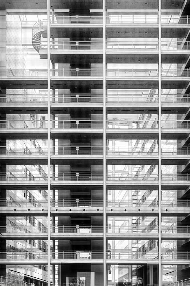 Modern Grid Architecture by Bruno Flour — canvas wall art