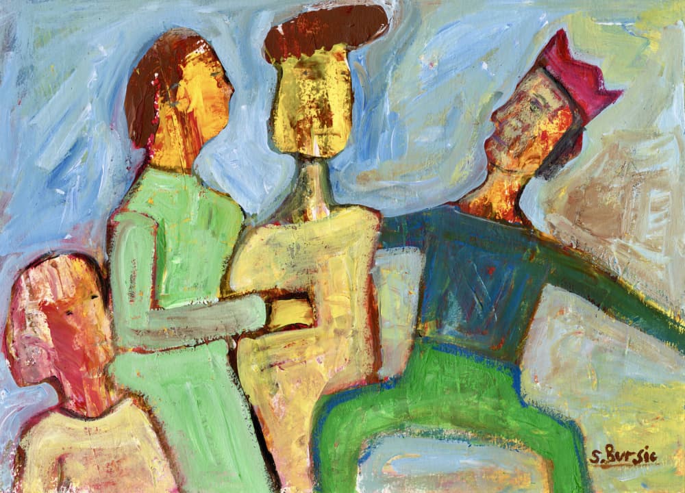 Dynamic Abstract People by Sharyn Bursic — canvas wall art