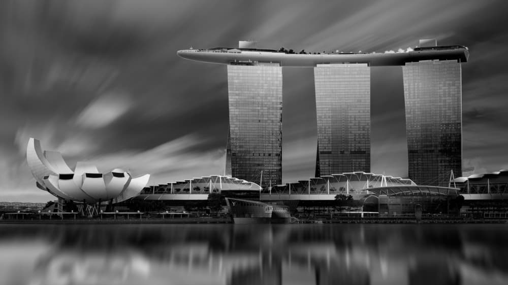 Modern Singapore Skyline by Ziwen He — canvas wall art