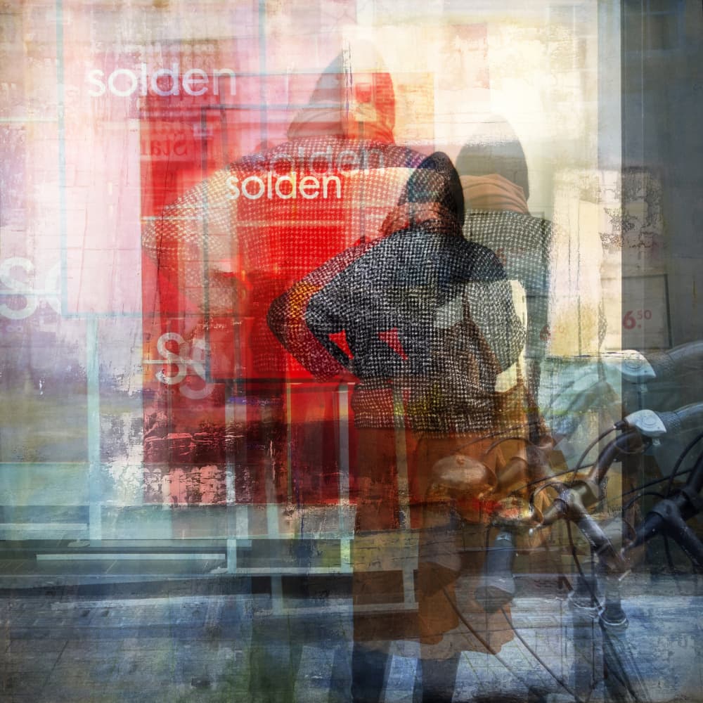 Red Urban Reflections by Rudi Jacobs — canvas wall art