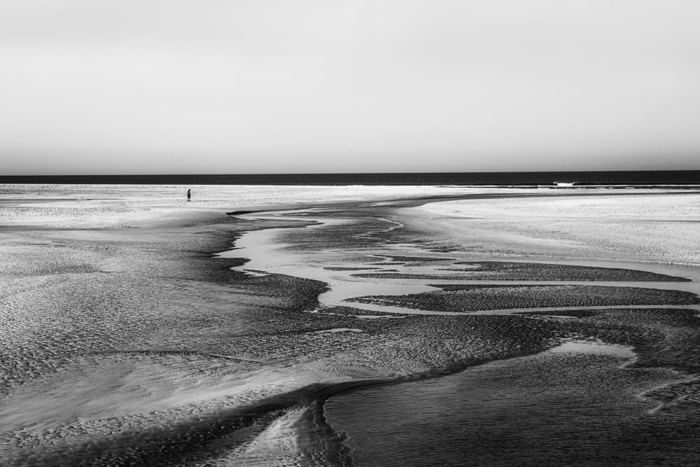 Lone Walker Tidal Landscape by Juan Marín Gómez — canvas wall art