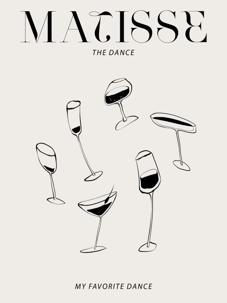 Dancing Glasses by Treechild — canvas wall art