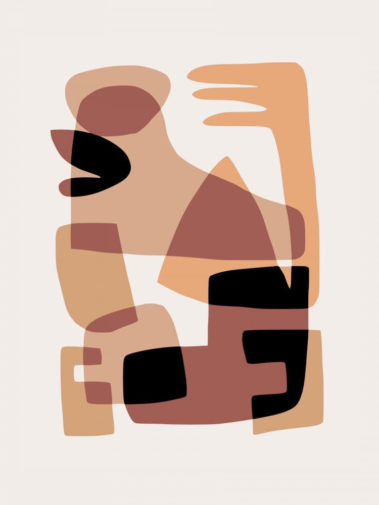 Organic Abstract Shapes by Little Dean — canvas wall art