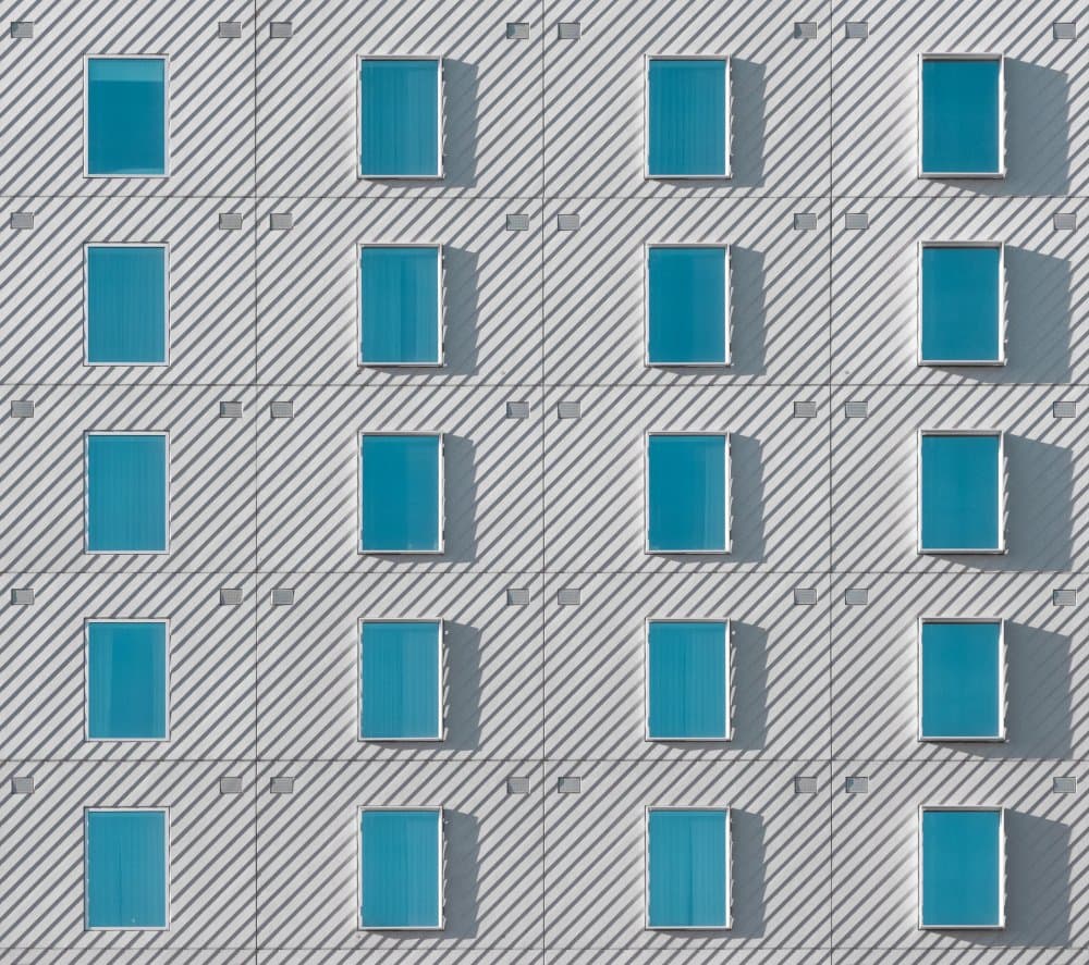 Blue Windows and Shadows by Parsoa Khorsand — canvas wall art
