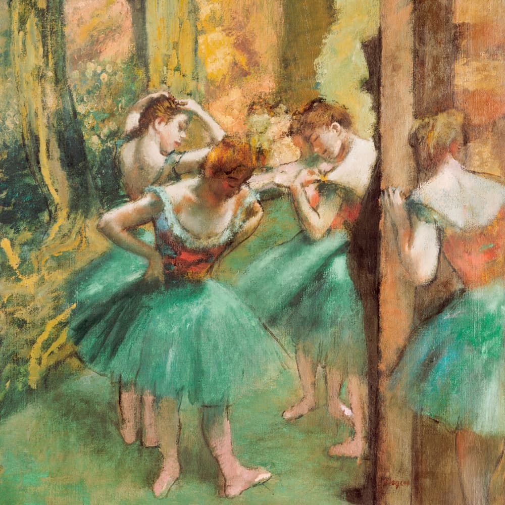 Dancers, Pink and Green by Edgar Degas — canvas wall art
