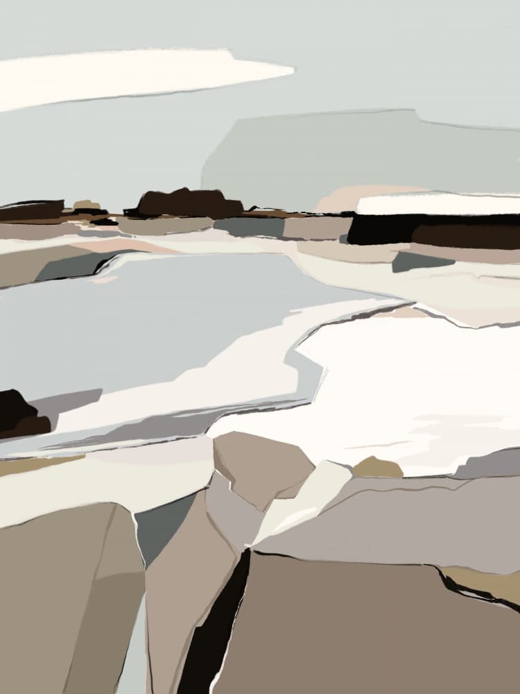 Serene Abstract Land by Nikita Jariwala — canvas wall art