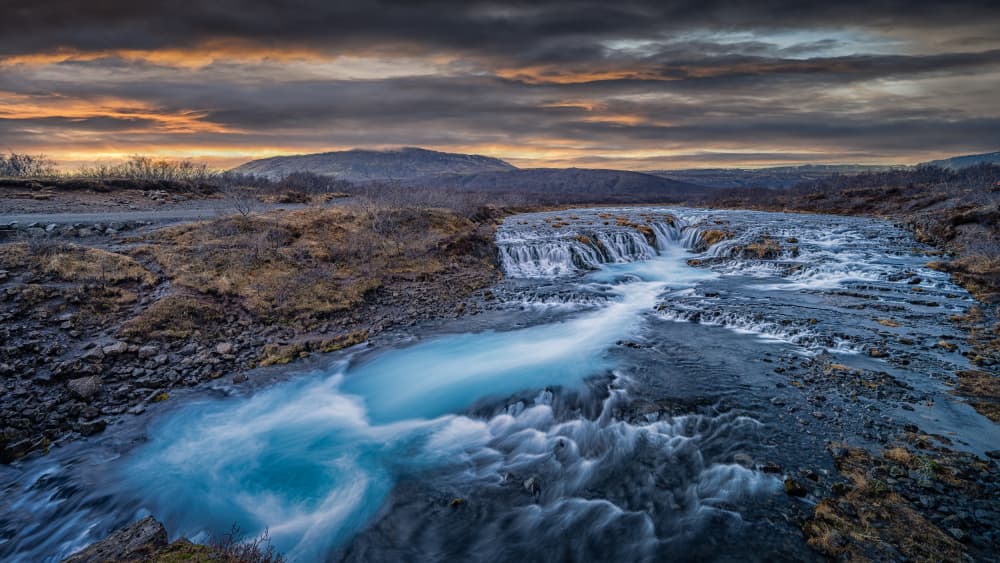Icelandic Blue River by Zhang Dong — canvas wall art