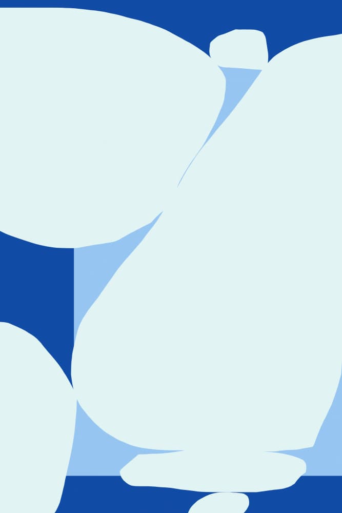 Serene Blue Abstract Forms by Treechild — canvas wall art