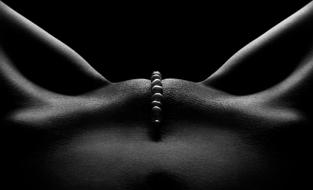 Feminine Curves with Pearls by Jackson Carvalho — canvas wall art