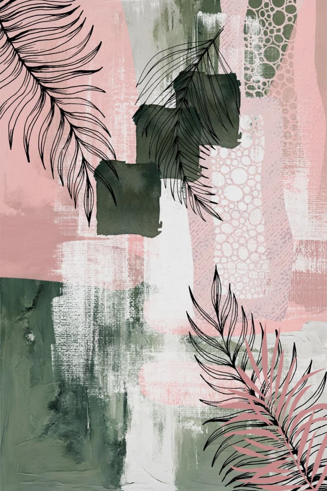 Tropical Blush Abstract by Sally Ann Moss — canvas wall art