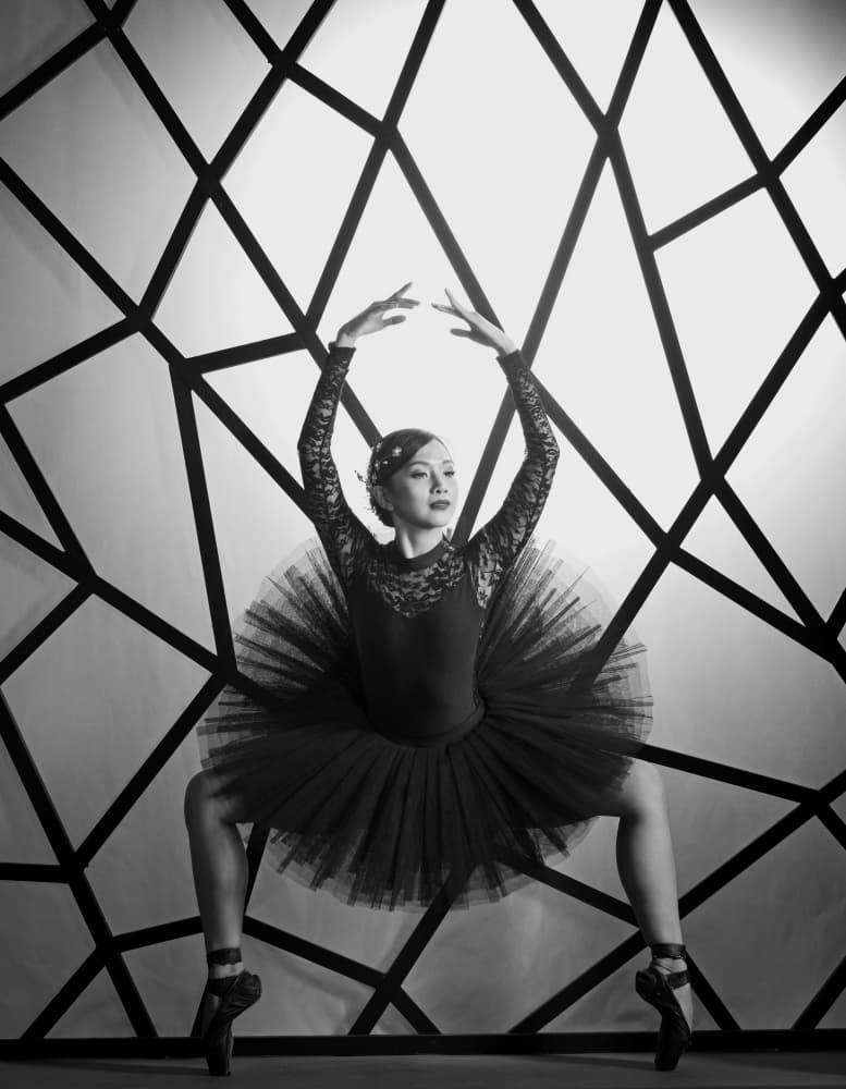 Elegant Ballerina Pose by Angela Muliani Hartojo — canvas wall art