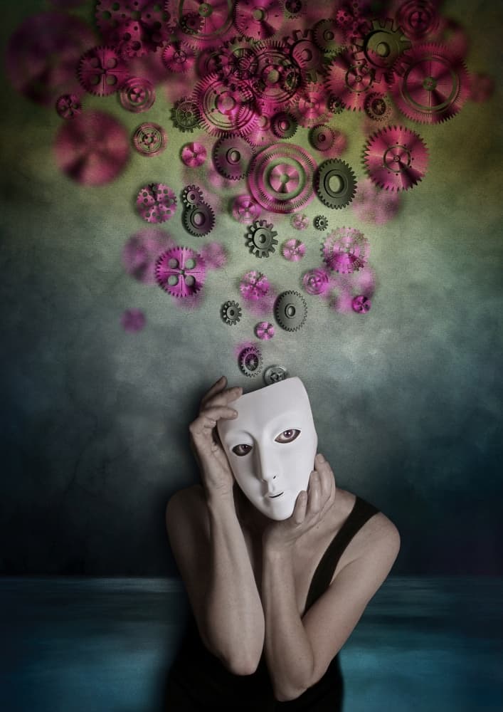 Mind Behind the Mask by Lucyna Łazarska  ( Lucynda Lu ) — canvas wall art