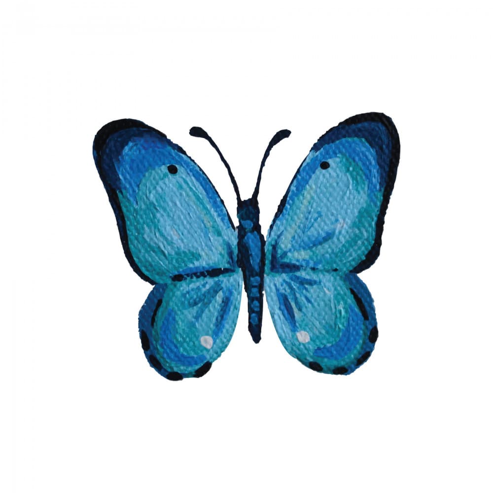 Vibrant Blue Butterfly by Madison Phipps — canvas wall art
