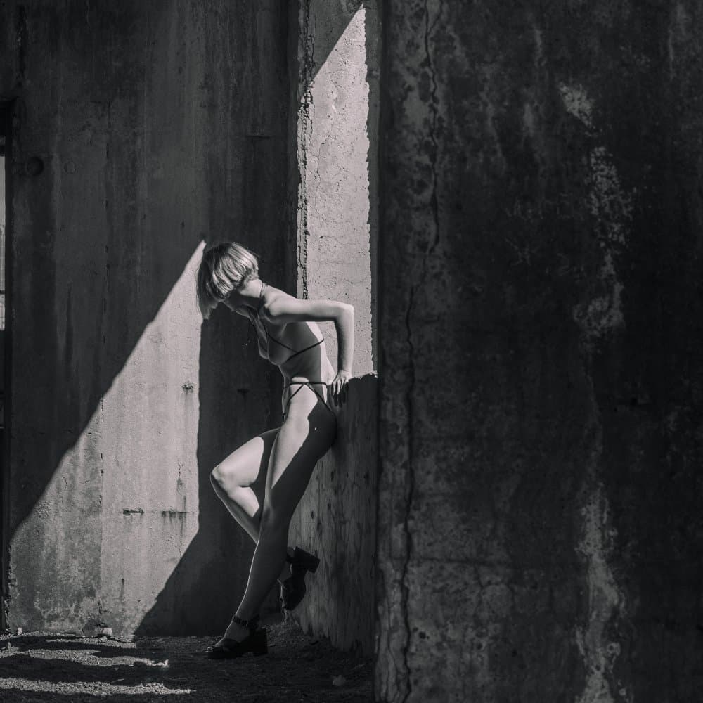 Dramatic Shadow Figure by Oleksandr Pereverzov — canvas wall art