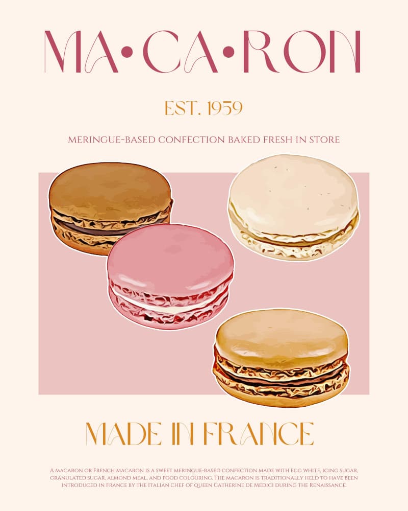 French Macaron Delights by Nazma Khokhar — canvas wall art