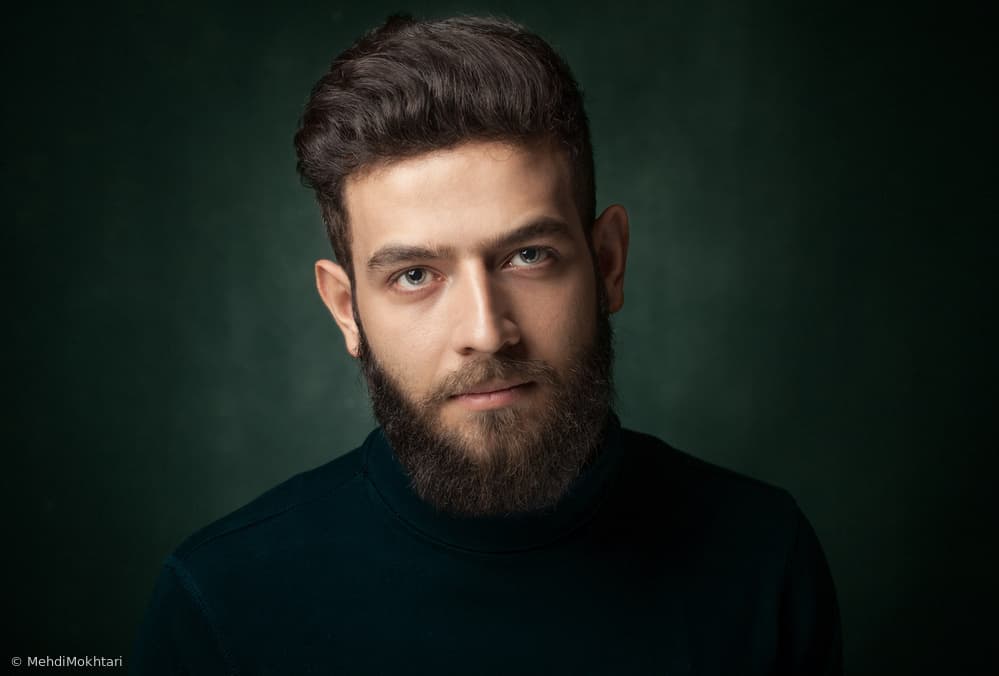 Intense Bearded Man by Mehdi Mokhtari — canvas wall art