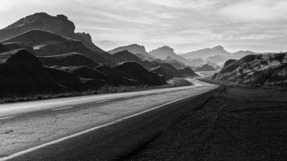 Winding Mountain Road by Ali Barootkoob — canvas wall art