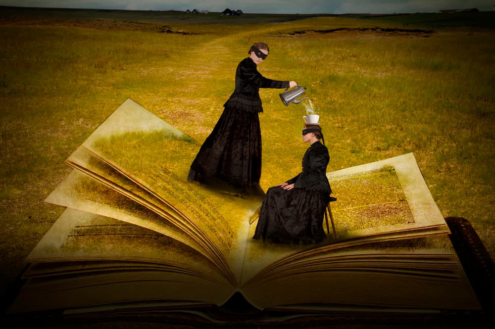 Blindfolded Book Pour by Christine von Diepenbroek — canvas wall art