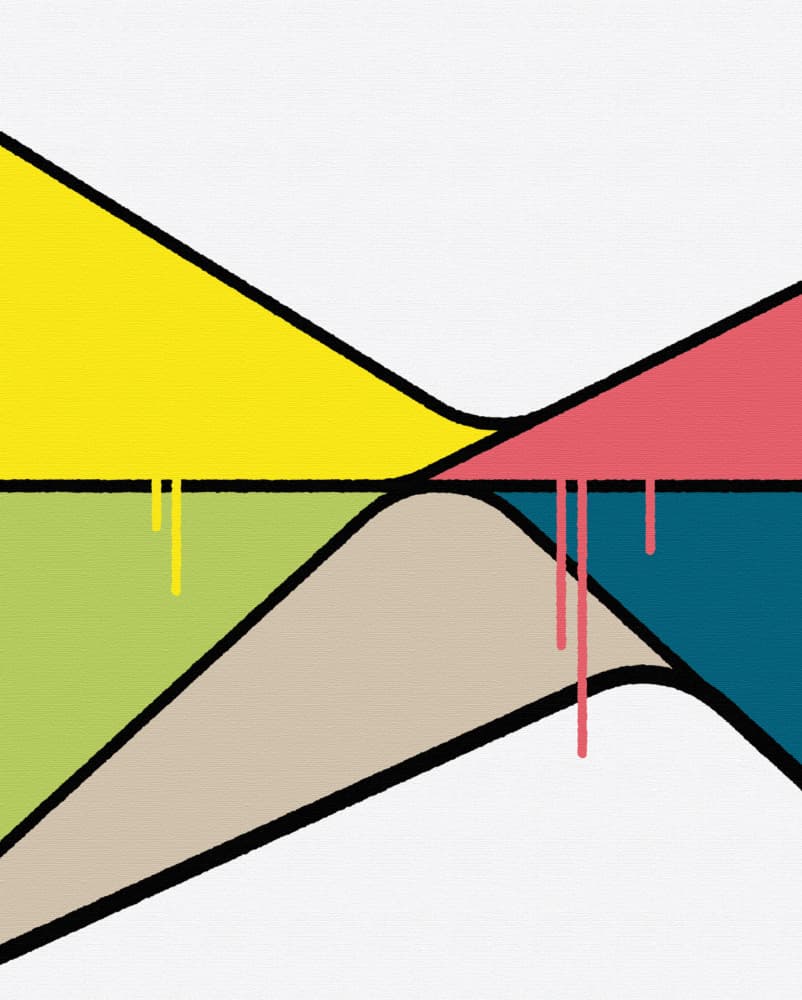Colorful Geometric Drips by Rafa Mateo — canvas wall art