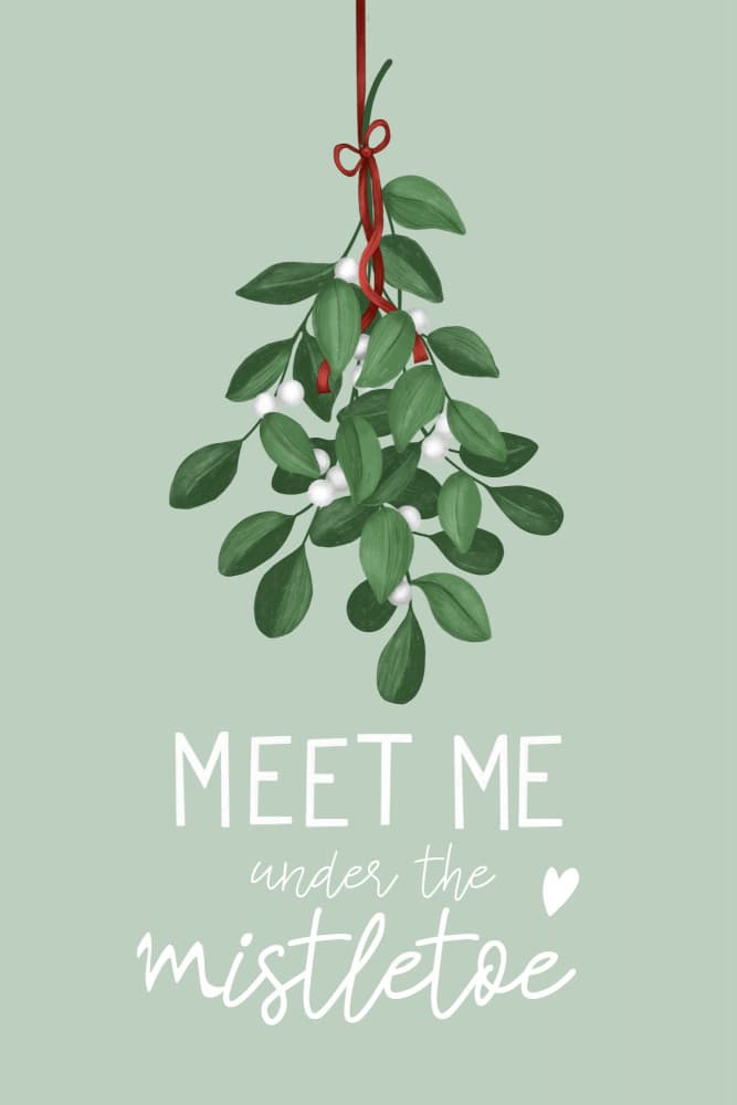 Meet Me Mistletoe by EMELIEmaria — canvas wall art