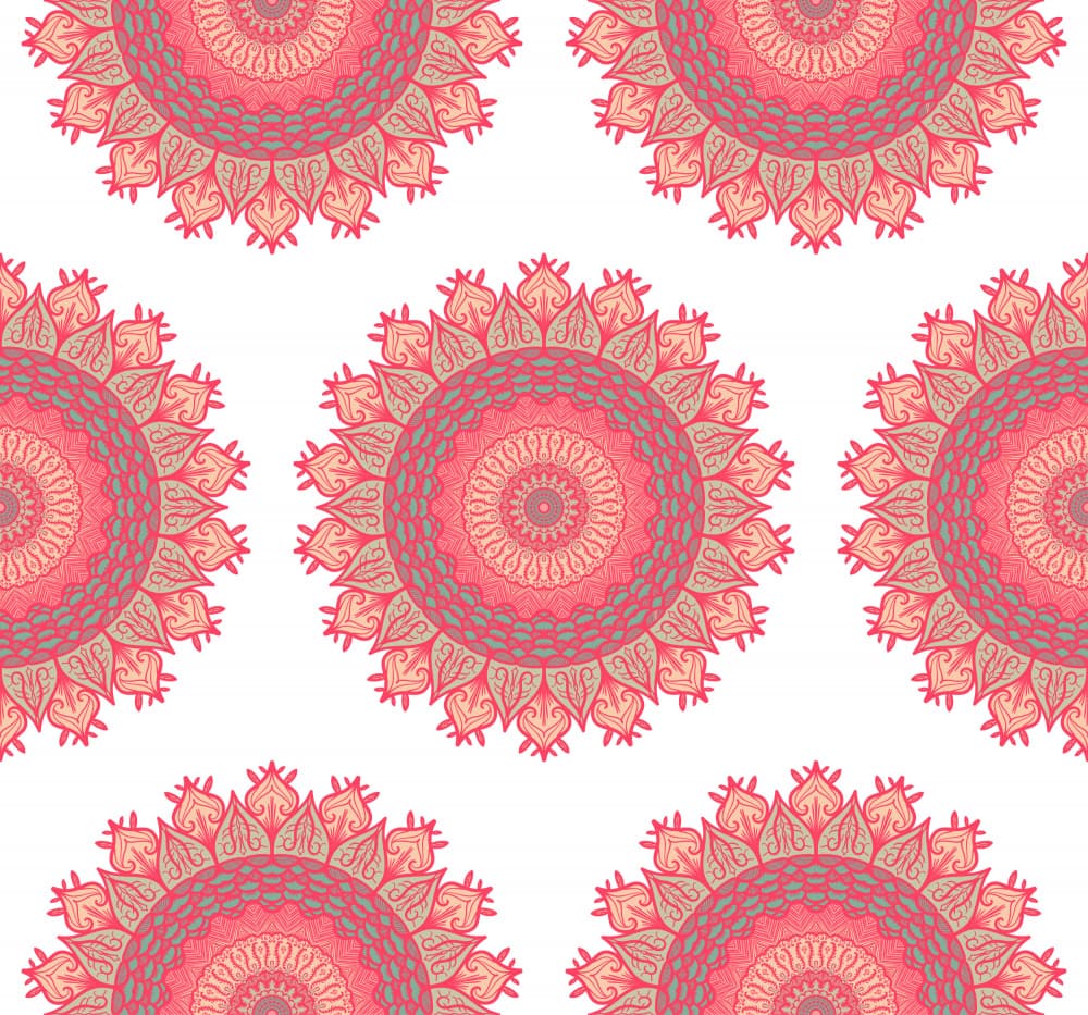 Pink Boho Mandala Pattern by Marika Barsrsind — canvas wall art