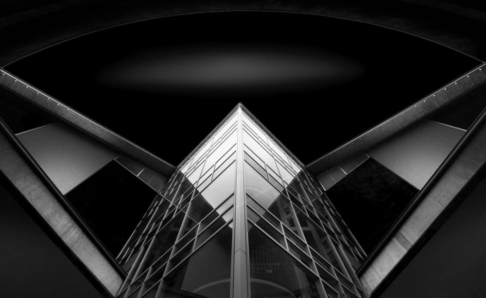Angular Glass Architecture by Lisa D. Tang — canvas wall art