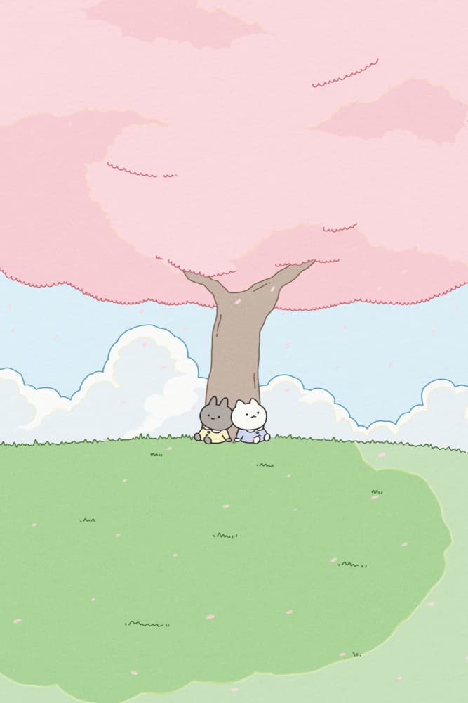 Cherry Blossom Cats by Xuan Thai — canvas wall art
