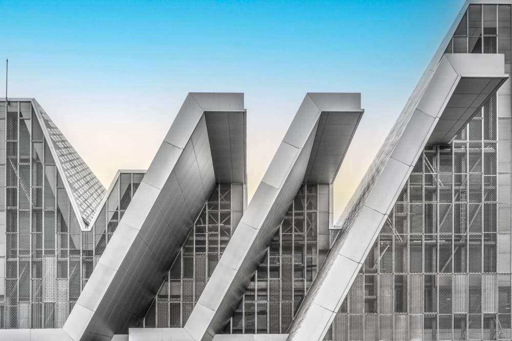 Modern Geometric Architecture by Linda Wride — canvas wall art