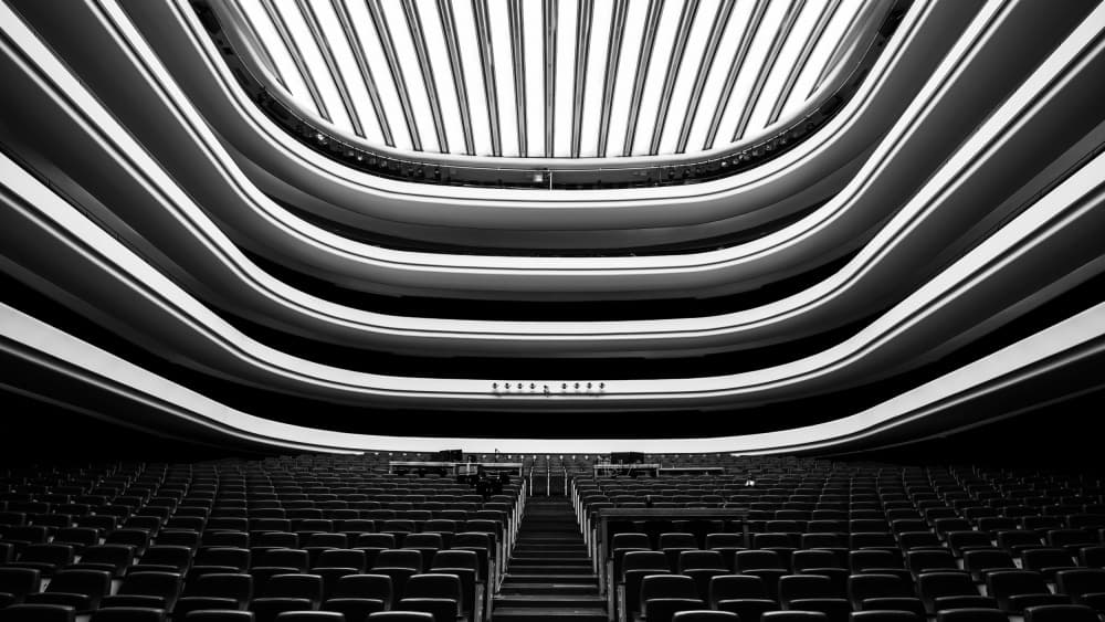 Striking Theater Architecture by Jean Vandijck — canvas wall art