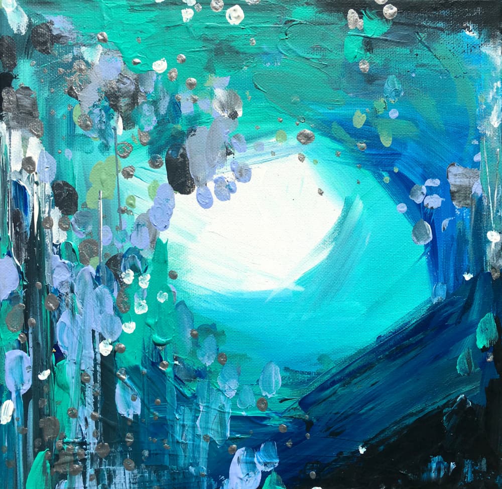 Abstract Underwater Glow by Christine Lindstrom — canvas wall art